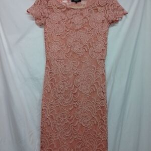Ambiance Blush Lace Midi Dress